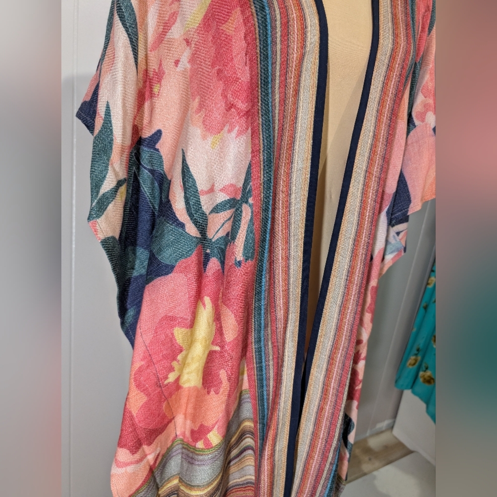 Anthropologie Bl-nk London Allison Striped Kimono One Size - Picture 5 of 9